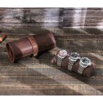 Accessoire de luxe pour montres en cuir, pratique et compact