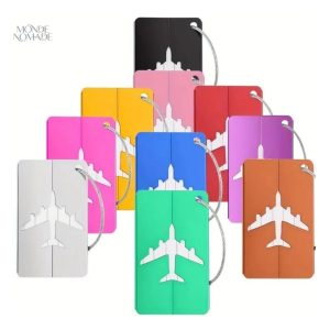Étiquette en métal pour valise
