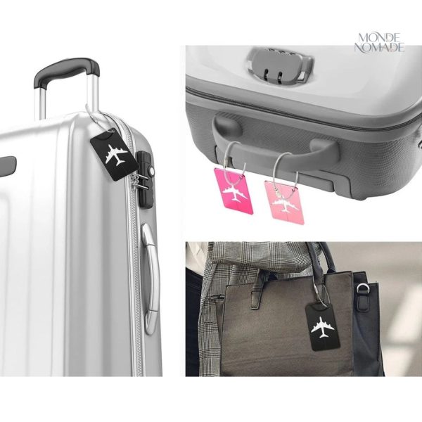 Étiquette en métal pour identifier vos bagages facilement