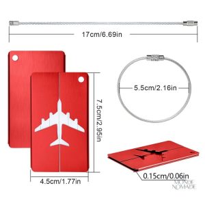 Étiquette de valise en métal personnalisable pour voyager sereinement