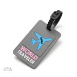 Étiquette à bagage design avion pour voyageurs