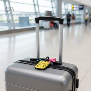 Accessoire de voyage étiquette ananas design unique