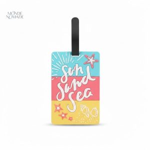 Étiquette de valise motif vacances d'été