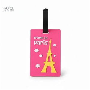 Étiquette de Valise Paris avec Tour Eiffel design