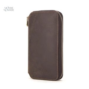 Étui 2 montres voyage en cuir compact et élégant