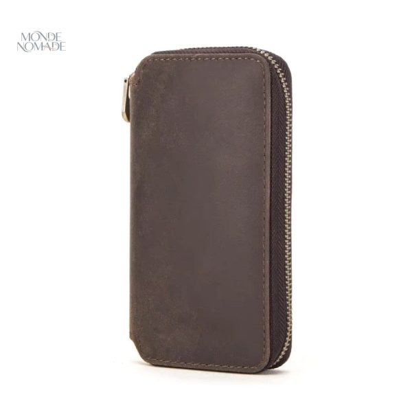 Étui 2 montres voyage en cuir compact et élégant