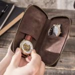 Bandeau pour 2 montres en cuir, idéal pour les voyages