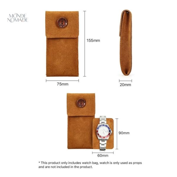 Étui de montre compact en cuir luxe