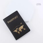 Protège-passeport design carte du monde