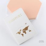 Housse passeport carte du monde