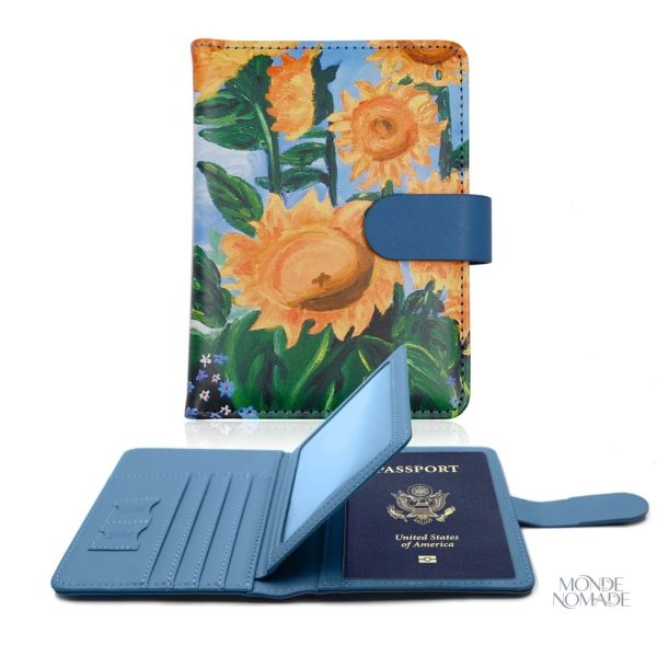 Étui Passeport Fleurs, élégant et pratique pour voyages