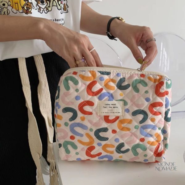 Trousse de toilette femme faite main, design pratique