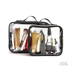 Grande trousse de toilette transparente