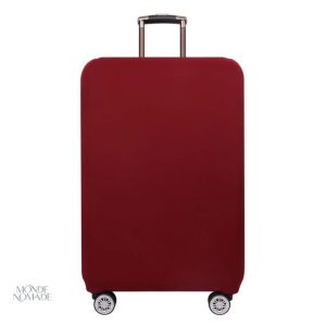 Housse de protection pour valise bordeaux
