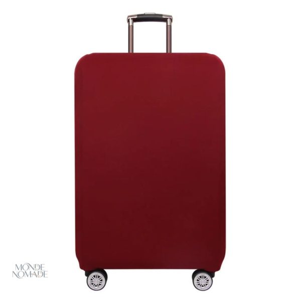 Housse de protection pour valise bordeaux