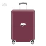 Housse de protection pour valise chat bordeaux