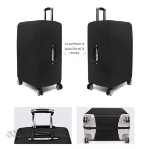 Housse protectrice pour valise, style chat bordeaux