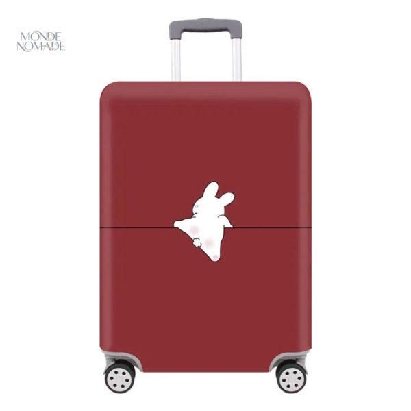 Housse de protection pour valise motif lapin