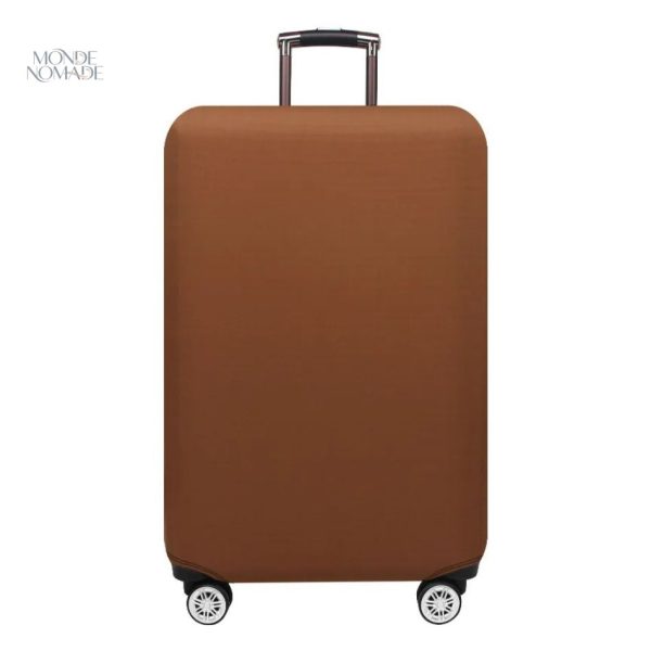 Housse de protection pour valise marron