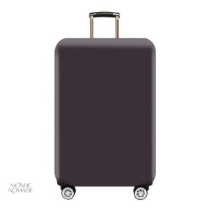 Housse de protection pour valise marron foncé