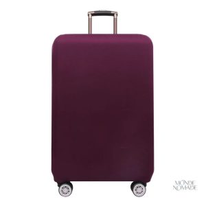 Housse de protection pour valise prune