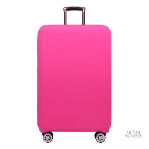 Housse de protection pour valise rose