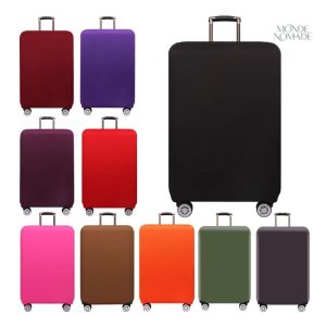 Housse de valise rose pour voyage sécurisé