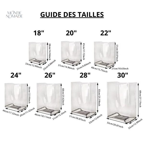 Housse pour valise transparente, protège vos bagages