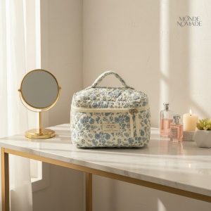 Vanity Femme avec design floral, parfait pour le maquillage