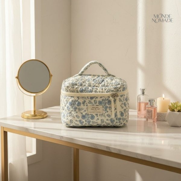 Vanity Femme avec design floral, parfait pour le maquillage