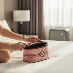 Vanity compact au design bohème pour accessoires