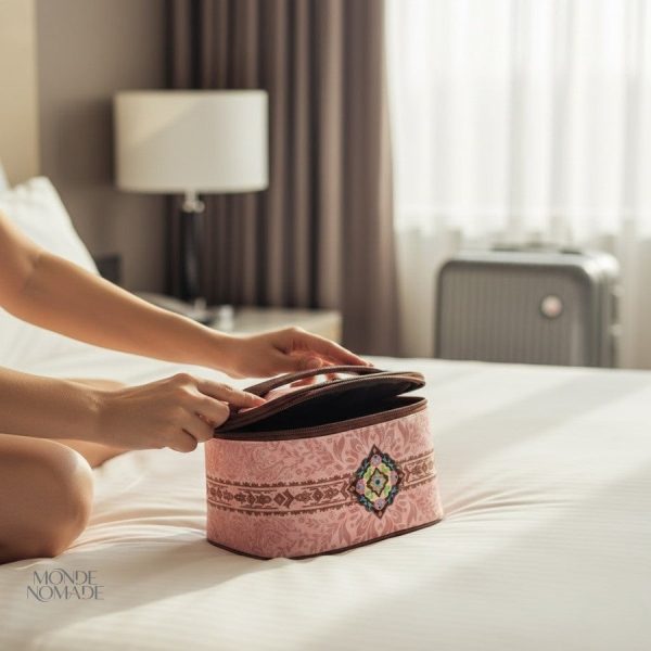 Vanity compact au design bohème pour accessoires