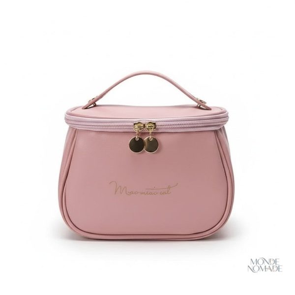 Petit Vanity Maquillage en simili cuir souple