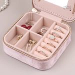 Boîte à bijoux en velours, parfaite pour les escapades