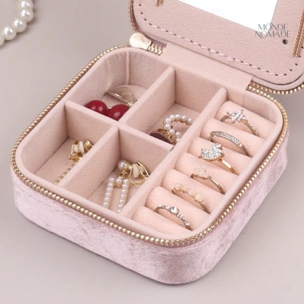 Boîte à bijoux en velours, parfaite pour les escapades