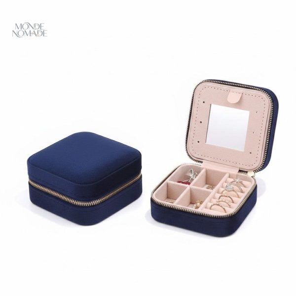 Velours doux, boîte à bijoux pour les voyages