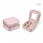 Élégante boîte de voyage en velours pour bijoux