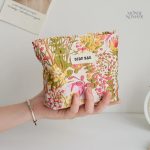 Trousse à cosmétiques avec imprimé fleuri