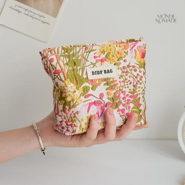 Trousse à cosmétiques avec imprimé fleuri