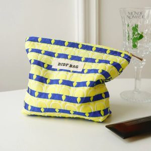 Trousse à maquillage avec design plumes de paon