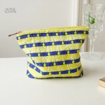 Petite trousse avec motifs de paon pour maquillage