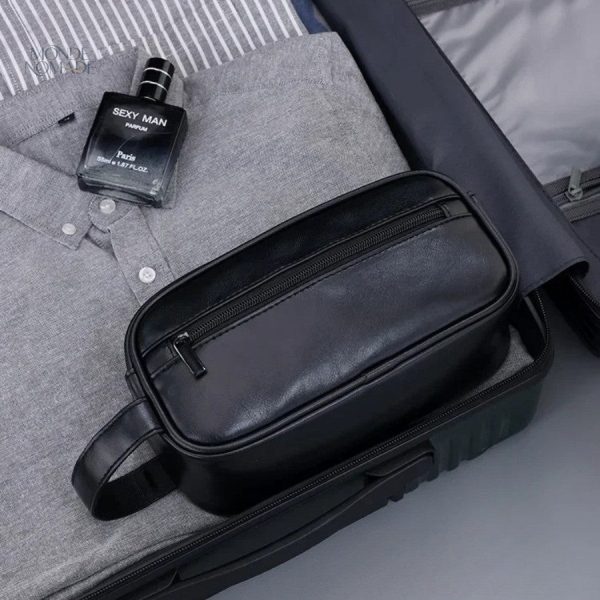 Trousse de toilette élégante en simili pour tous