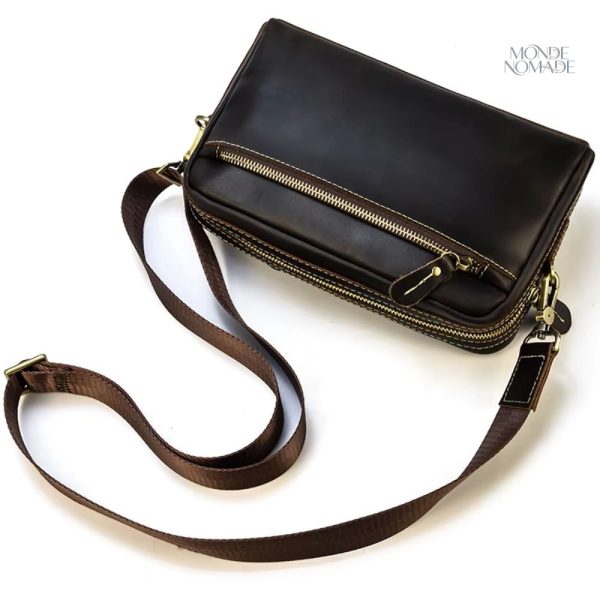 Trousse de toilette haut de gamme en cuir