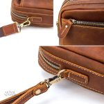 Trousse à cosmétiques en cuir pour homme moderne