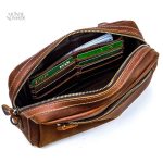 Pochette de rangement en cuir pour voyages d'affaires