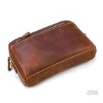 Trousse de toilette compacte en cuir pour homme