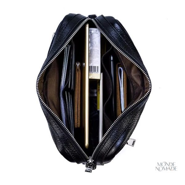 Trousse élégante pour produits de soin en cuir