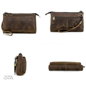 Accessoire en cuir pour soins d'hommes