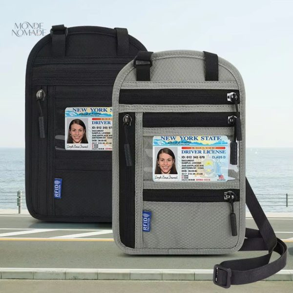 Pochette tour de cou pour accès rapide aux documents