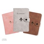 Porte-passeport en cuir pour femme